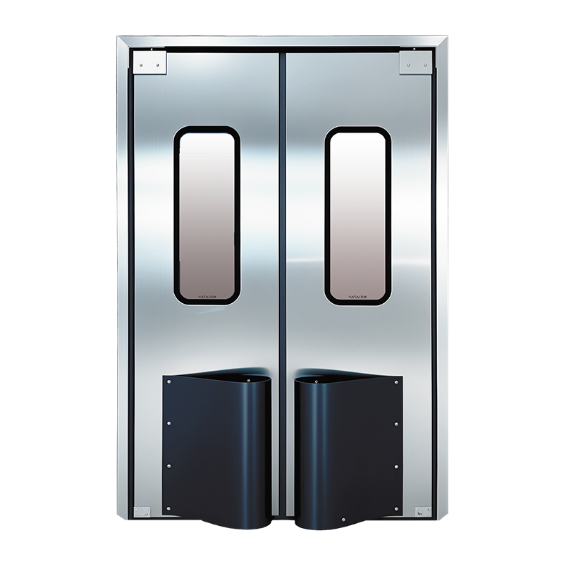 Tvåvägs anti-kollisionsdörr i rostfritt stål