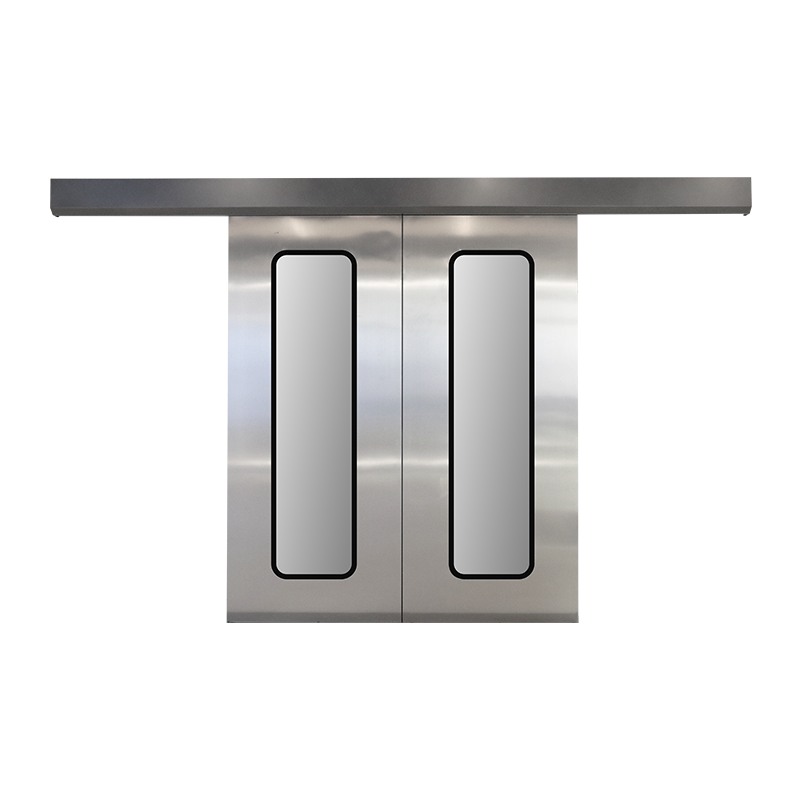 Automatisk skjutdörr i rostfritt stål